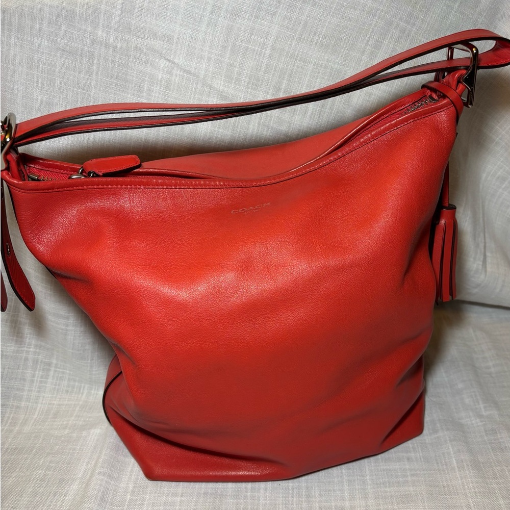 Coach Legacy Coral Red Leather Women's Bag